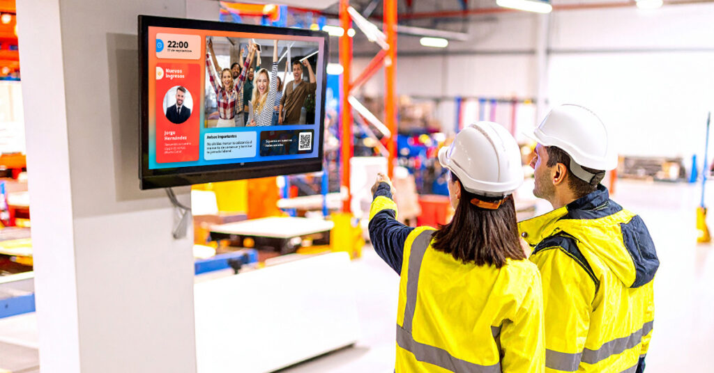 pantalla informativa mural digital